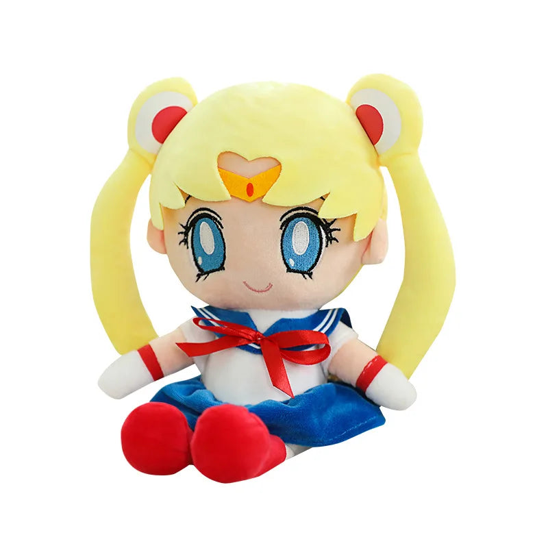 HKM-425619 Kawaii Plush Heart Stuffed Toy - Cute Girly Anime Doll for Bedroom Decoration