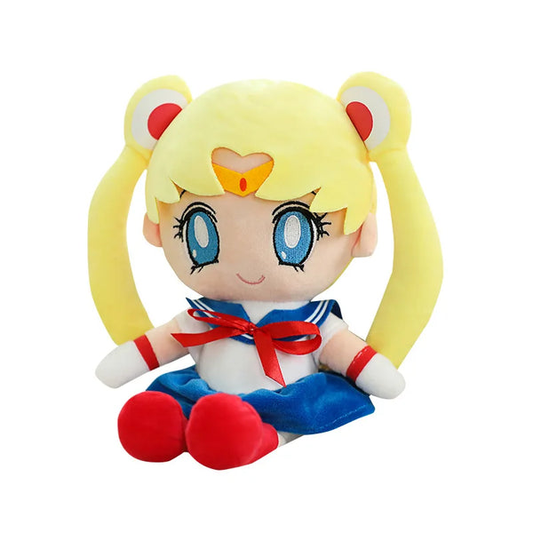 HKM-425619 Kawaii Plush Heart Stuffed Toy - Cute Girly Anime Doll for Bedroom Decoration