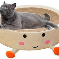 HKM-4256573 Natural Sisal Cat Scratching Board and Nest - Wear Resistant Cat Toy for Indoor Use