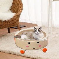 HKM-4256573 Natural Sisal Cat Scratching Board and Nest - Wear Resistant Cat Toy for Indoor Use