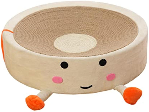 HKM-4256573 Natural Sisal Cat Scratching Board and Nest - Wear Resistant Cat Toy for Indoor Use
