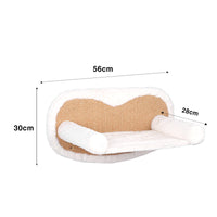HKM-4256701 Wall-Mounted Cat Climbing Frame with Hanging Scratching Pole and Flannel Hammock