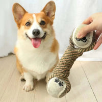 HKM-4257725 Durable Cotton Rope Knot Toy for Medium and Large Dogs - Interactive Chewing Toy