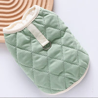 HKM-4259517 Cozy Autumn and Winter Pet Coat for Small Dogs - Schnauzer Teddy Bichon Vest in Yellow and Green