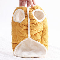 HKM-4259517 Cozy Autumn and Winter Pet Coat for Small Dogs - Schnauzer Teddy Bichon Vest in Yellow and Green