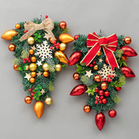 HKM-426067 Upside Down Rattan Christmas Wreath for Elegant Holiday Decor