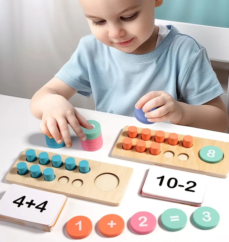 HKM-426067 Wooden Number Cognition Learning Toys for Preschool and Toddlers