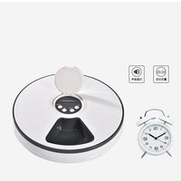 HKM-4261053 Automatic Pet Feeder for Cats and Dogs, 6 Compartments with Power Indicator, Battery Operated