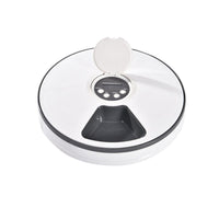 HKM-4261053 Automatic Pet Feeder for Cats and Dogs, 6 Compartments with Power Indicator, Battery Operated
