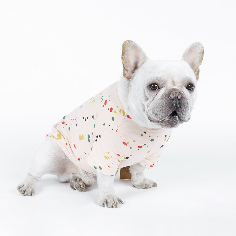 HKM-4261437 Casual Cotton T-shirt for Dogs in Spray Paint Graffiti Design ¨C Available in Multiple Sizes