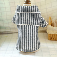 HKM-4261693 Striped Cotton and Linen Pajamas for Dogs and Cats in Pink, Blue, and Black/White