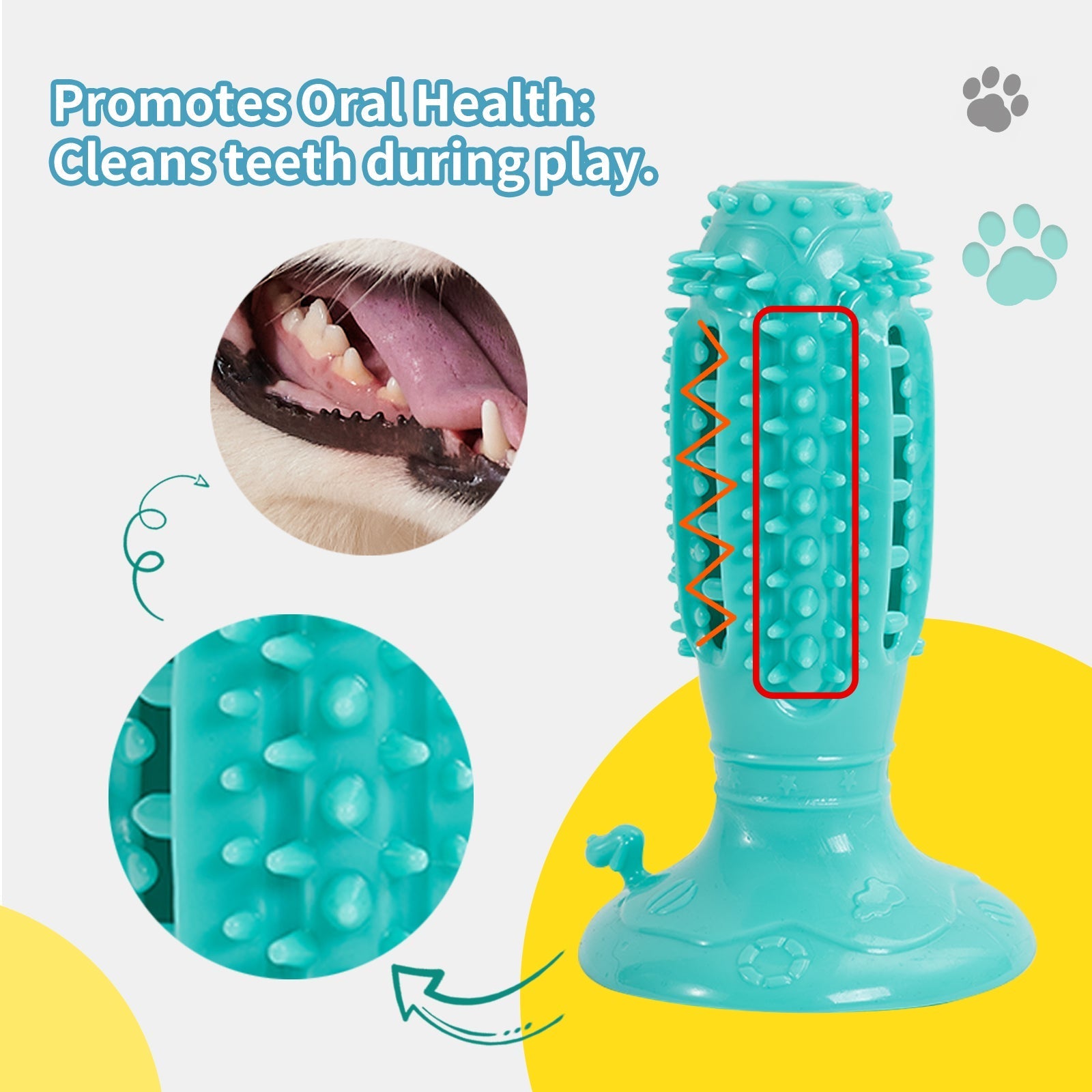 HKM-4262333 Interactive Squeaky Dog Balls - 4 Pack Teething Chew Toys for Teeth Cleaning and Training Small Dogs