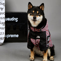 HKM-4262461 Windproof and Rainproof Dog Raincoat Shell Jacket in Black, Blue, and Red Rivet - Available in Sizes Small to 5XL