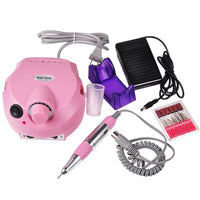 HKM-426259 Electric Nail Polisher US-202 Pink, 25000 RPM, Complete Nail Tools Set, 12 Pcs