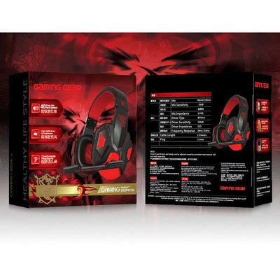 HKM-426259 Head-Mounted Gaming Headphones with Microphone - Luminous and Non-Luminous Options