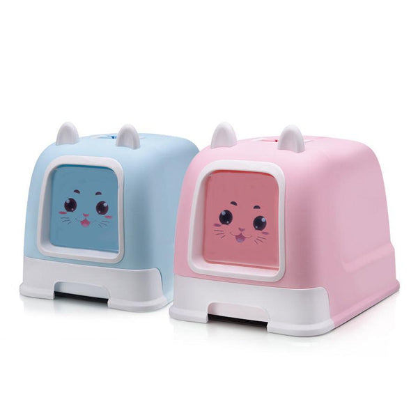 HKM-426451 Enclosed Cat Litter Box with Convenient Drawer System