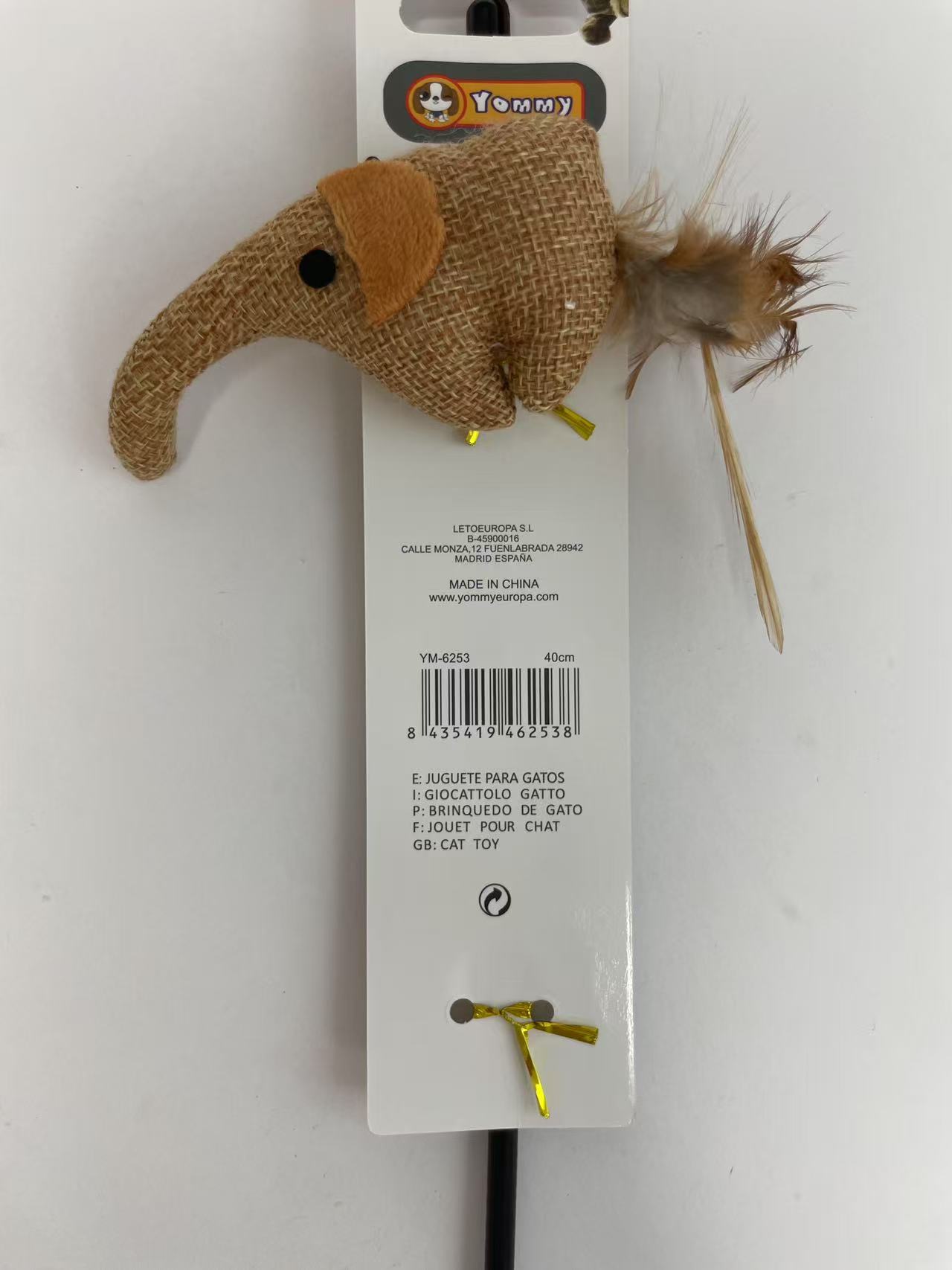 HKM-4265661 Interactive Elephant Cat Teasing Stick for Engaging Playtime
