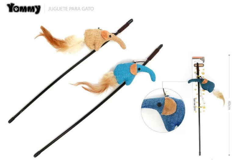 HKM-4265661 Interactive Elephant Cat Teasing Stick for Engaging Playtime