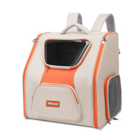 HKM-4267069 Large Capacity Cat Trolley Bag in Khaki and Green - Medium Hard Nylon Pet Backpack