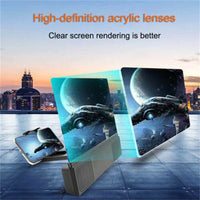 HKM-426771 Mobile Phone Screen Amplifier with Audio Support and Adjustable Stand