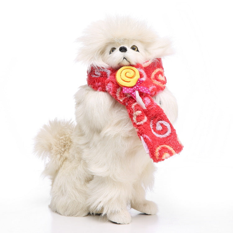 HKM-4268221 Casual Polyester Pet Dog Bib - Available in Sizes S, M, L for All Seasons