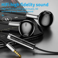 HKM-426835 3.5mm Wired Earphones with Handsfree Microphone and Stereo Sound
