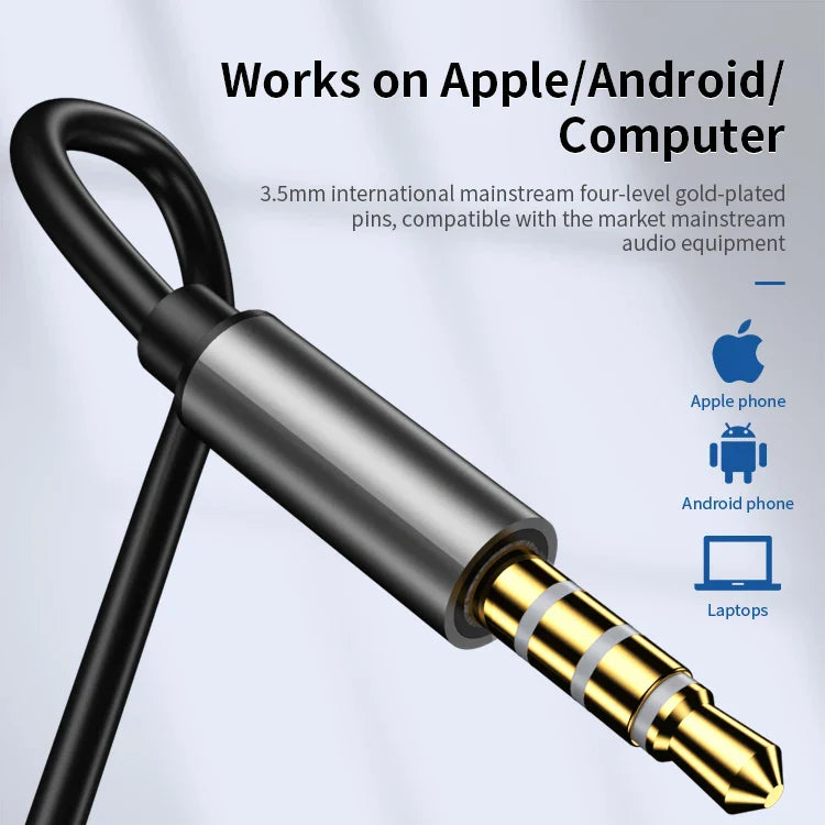 HKM-426835 3.5mm Wired Earphones with Handsfree Microphone and Stereo Sound