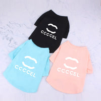 HKM-4268989 Cotton Stretch Letter T-Shirt for Pets in Various Colors and Sizes
