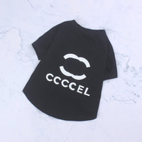 HKM-4268989 Cotton Stretch Letter T-Shirt for Pets in Various Colors and Sizes