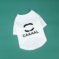 HKM-4268989 Cotton Stretch Letter T-Shirt for Pets in Various Colors and Sizes