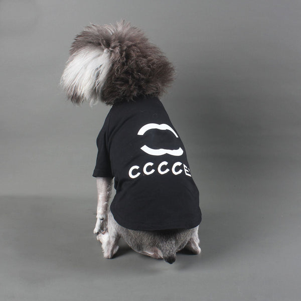 HKM-4268989 Cotton Stretch Letter T-Shirt for Pets in Various Colors and Sizes