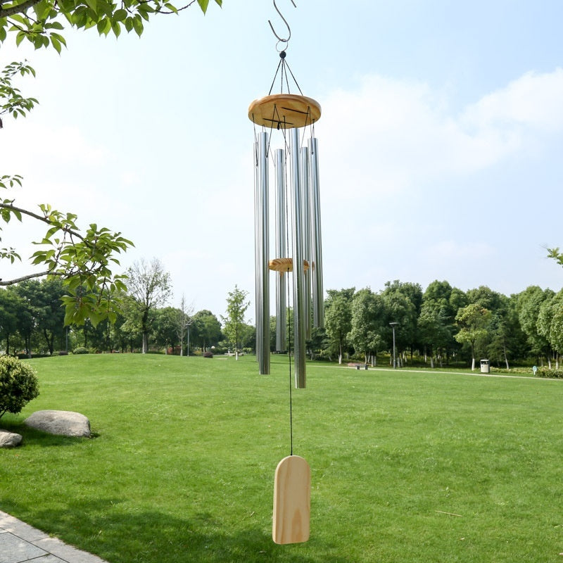 HKM-427027 Elegant Handmade Solid Wood Metal Wind Chimes for Home Decoration