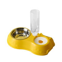 HKM-4270781 Mobile Unplugged Cat Drinking Bowl - PP, PET, and Stainless Steel, Small Size 24.5x24.5x29.5cm, Bowl Size 11x3cm