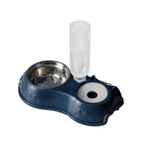 HKM-4270781 Mobile Unplugged Cat Drinking Bowl - PP, PET, and Stainless Steel, Small Size 24.5x24.5x29.5cm, Bowl Size 11x3cm