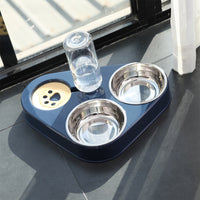HKM-4270781 Mobile Unplugged Cat Drinking Bowl - PP, PET, and Stainless Steel, Small Size 24.5x24.5x29.5cm, Bowl Size 11x3cm