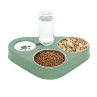 HKM-4270781 Mobile Unplugged Cat Drinking Bowl - PP, PET, and Stainless Steel, Small Size 24.5x24.5x29.5cm, Bowl Size 11x3cm