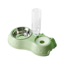 HKM-4270781 Mobile Unplugged Cat Drinking Bowl - PP, PET, and Stainless Steel, Small Size 24.5x24.5x29.5cm, Bowl Size 11x3cm