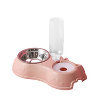 HKM-4270781 Mobile Unplugged Cat Drinking Bowl - PP, PET, and Stainless Steel, Small Size 24.5x24.5x29.5cm, Bowl Size 11x3cm
