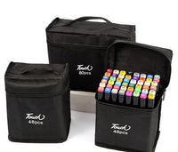 HKM-427219 Alcohol Based Dual Tip Sketch Marker Pens - 48 Colour Artist Drawing Set