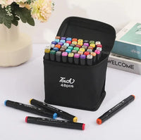 HKM-427219 Alcohol Based Dual Tip Sketch Marker Pens - 48 Colour Artist Drawing Set