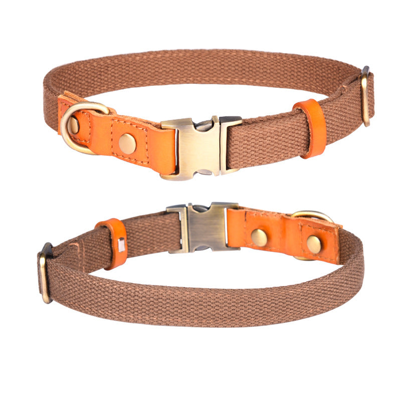 HKM-4272445 Comfortable Monochrome Leather Engraved Pet Collar - Multiple Sizes Available