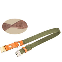 HKM-4272445 Comfortable Monochrome Leather Engraved Pet Collar - Multiple Sizes Available