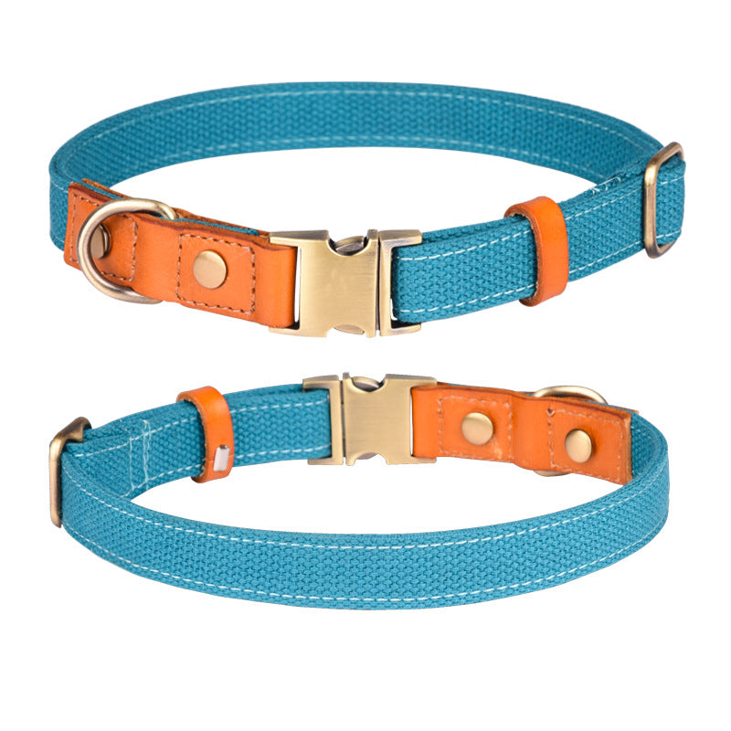 HKM-4272445 Comfortable Monochrome Leather Engraved Pet Collar - Multiple Sizes Available