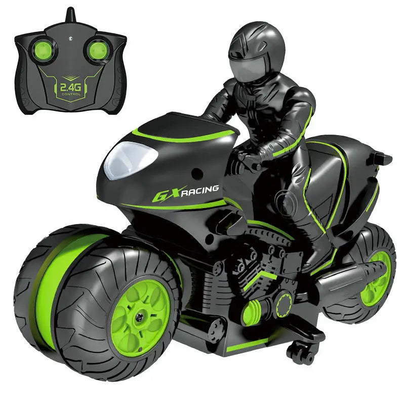 HKM-427347 RC Stunt Motorcycle Toy for Kids - 360° Rotation and Drift Remote Control, Suitable for Ages 5+