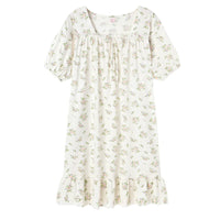 HKM-427475 Hot Selling Women Sleepwear Short Sleeved Small Floral Fragments Night-gown Lady Nighty Sexy Lovely Women Nightdress for Home