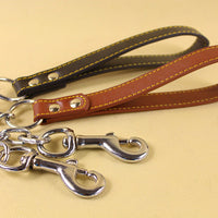 HKM-4276157 Durable Iron Chain Dog Traction Strap with PU Handle - 1.2m Length, Anti-Bite Design