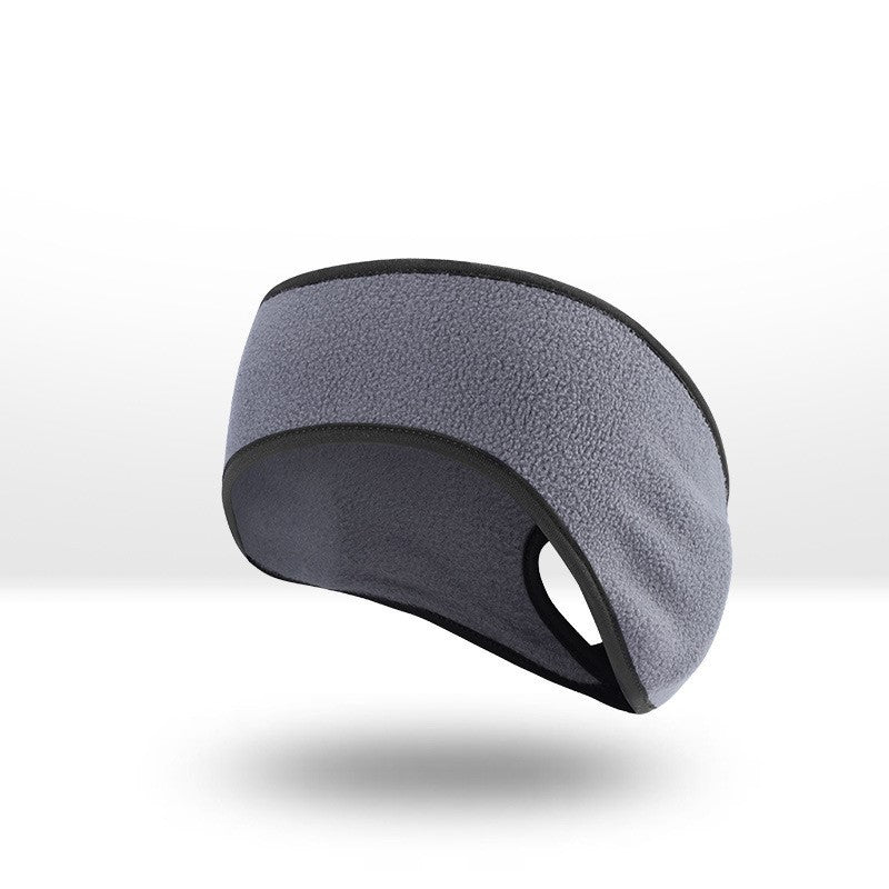 HKM-427667 Fleece-Lined Sports Headband for Running and Yoga, Ear Coverage and Ponytail Compatibility