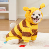 HKM-4276925 Autumn and Winter Pet Costume for Dogs and Cats - Bee Transformation and Striped Design, Multiple Sizes Available