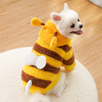 HKM-4276925 Autumn and Winter Pet Costume for Dogs and Cats - Bee Transformation and Striped Design, Multiple Sizes Available