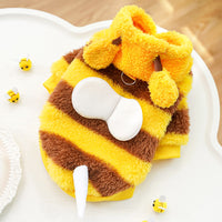 HKM-4276925 Autumn and Winter Pet Costume for Dogs and Cats - Bee Transformation and Striped Design, Multiple Sizes Available